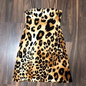 F21 Sexy Cheetah Print Bodycon Mini Dress Size S